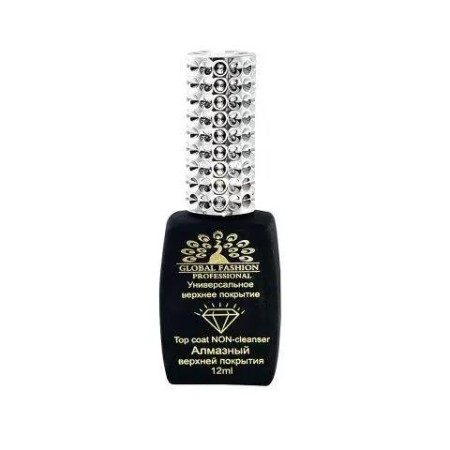 Топ для гель-лаку без липкого шару Global Fashion Top Coat Алмазний, 12 мл